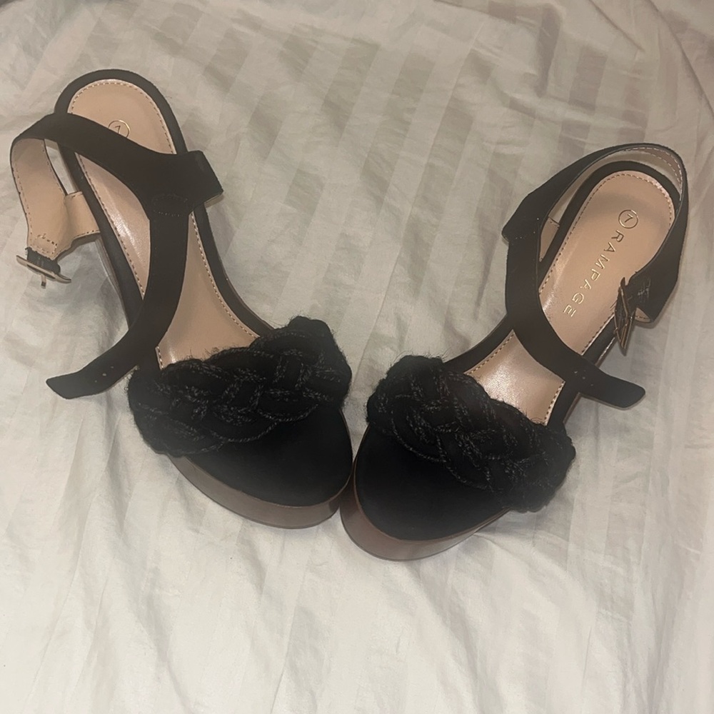 Platform wedge heels